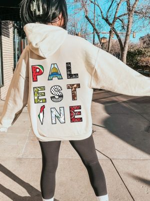 Free Palestine Shirt Sweatshirt Hoodie Letters Map Outline Shirt Palestinian Resistance Thoughtful Gift Shirt Watermelon Shirt Unique revetee 3