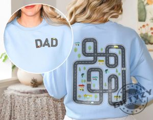 Twosided Car Track Dad Car Massage Shirt giftyzy 3