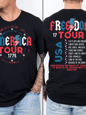 America Tour Shirt 4Th Of July Tshirt 1776 Independence Day Tee Freedom Shirt Usa Shirt 4Th Of July Tee Shirts Unique revetee 3