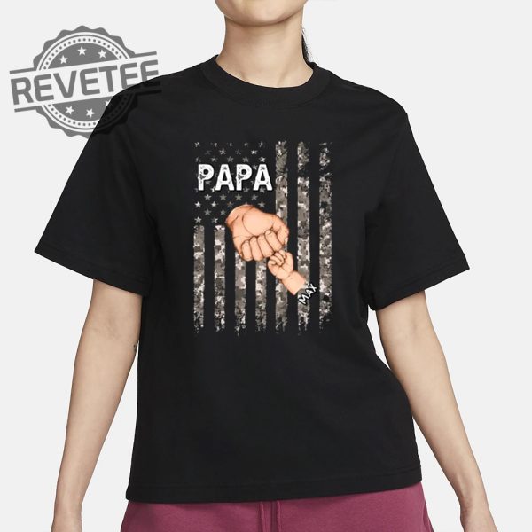 Papa Father Day T Shirt Unique Best Fathers Day Presents Good Fathers Day Gift Custom Fathers Day Shirts revetee 1