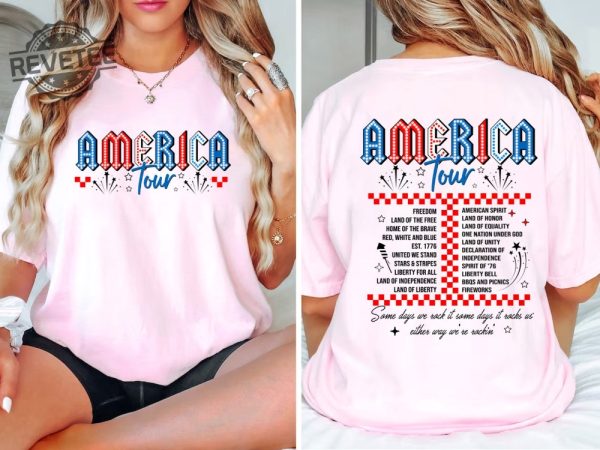 Retro America Tour Shirt 4Th Of July Shirt 1776 Independence Day Shirt American Flag Shirt Memorial Day Shirt Unique revetee 1