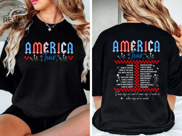 Retro America Tour Shirt 4Th Of July Shirt 1776 Independence Day Shirt American Flag Shirt Memorial Day Shirt Unique revetee 2