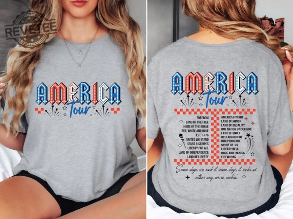 Retro America Tour Shirt 4Th Of July Shirt 1776 Independence Day Shirt American Flag Shirt Memorial Day Shirt Unique revetee 3