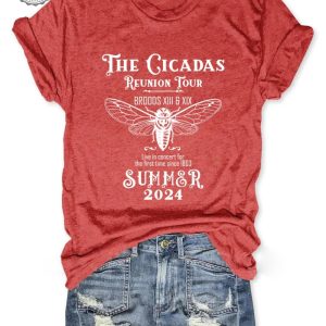 The Cicadas Reunion Tour Shirt Cicada Shirt 2024 Goblincore Insect Tee Shirts Nature Lover Gift Unique revetee 4