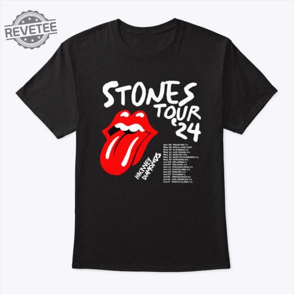 The Rolling Stones Hackney Diamonds Tour 2024 Shirt Unique revetee 1