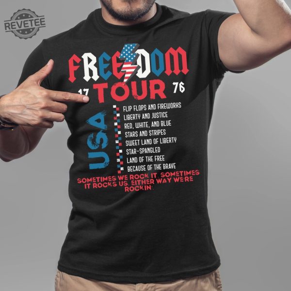Retro America Tour Shirt 4Th Of July Tshirt 1776 Independence Day Tee Memorial Day Shirt Patriotic American Unique revetee 1