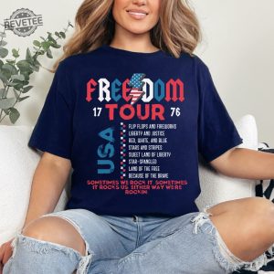 Retro America Tour Shirt 4Th Of July Tshirt 1776 Independence Day Tee Memorial Day Shirt Patriotic American Unique revetee 3