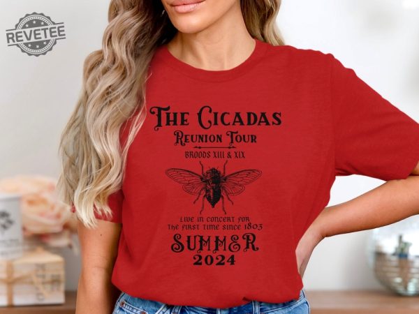 The Cicadas Reunion Tour Summer 2024 Shirt Broods Xiii Xix Concert Shirt Live In Concert Since 1803 Graphic Tee Unique revetee 1