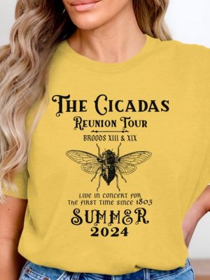 The Cicadas Reunion Tour Summer 2024 Shirt Broods Xiii Xix Concert Shirt Live In Concert Since 1803 Graphic Tee Unique revetee 2