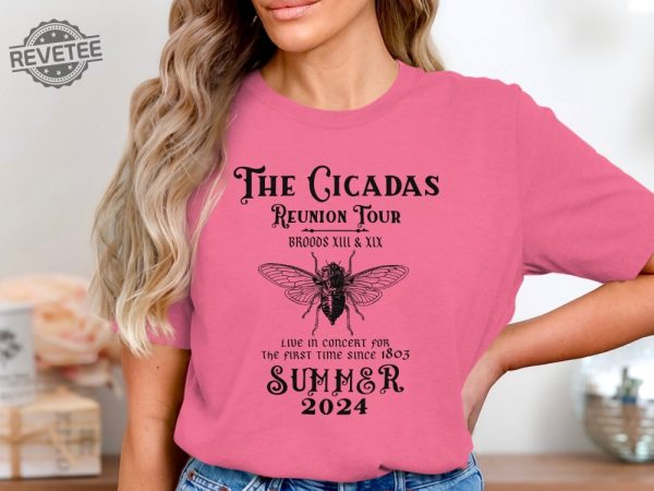 The Cicadas Reunion Tour Summer 2024 Shirt Broods Xiii Xix Concert Shirt Live In Concert Since 1803 Graphic Tee Unique revetee 3