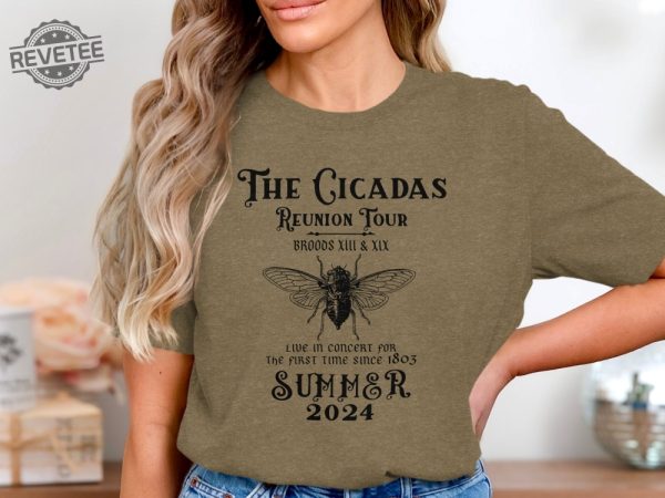 The Cicadas Reunion Tour Summer 2024 Shirt Broods Xiii Xix Concert Shirt Live In Concert Since 1803 Graphic Tee Unique revetee 4