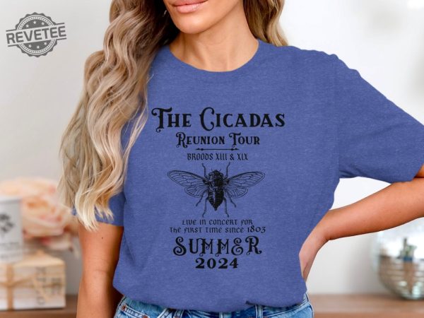 The Cicadas Reunion Tour Summer 2024 Shirt Broods Xiii Xix Concert Shirt Live In Concert Since 1803 Graphic Tee Unique revetee 5