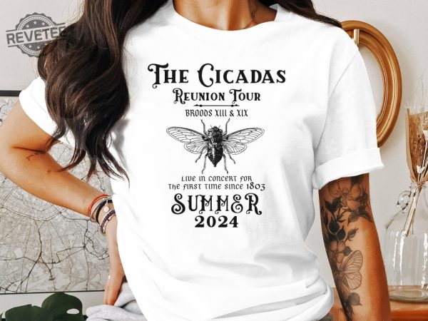 The Cicadas Reunion Tour Summer 2024 Shirt Broods Xiii Xix Concert Shirt Live In Concert Since 1803 Graphic Tee Unique revetee 7