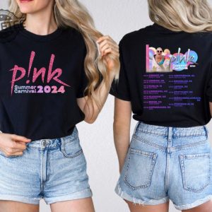Pnk Pink Singer Summer Carnival 2024 Tour Shirt Pink Fan Lovers Shirt P Nk What About Us P Nk Summer Carnival 2024 Unique revetee 3