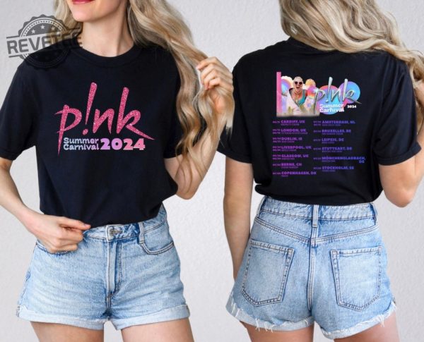 Pnk Pink Singer Summer Carnival 2024 Tour Shirt Pink Fan Lovers Shirt P Nk What About Us P Nk Summer Carnival 2024 Unique revetee 3