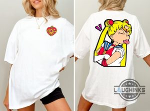 2 sided sailor moon tshirt with magical girl power sailormoon tsukino usagi anime tee laughinks 1