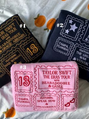 Custom Taylor Concert Ticket Embroidered Sweatshirt Y2k Style Embroidered Crewneck World Tour Taylor Swiftie Merch Unique revetee 2