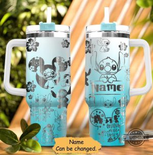 personalized stitch disney ohana means family 40oz engraved tumbler custom name lilo and stitch stanley tumbler dupe unique gift laughinks 2