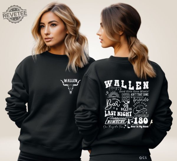 Vintage Wallen Country Music Sweatshirt Vintage Concert Sweatshirt Long Live Cowgirls Morgan Wallen Unique revetee 1