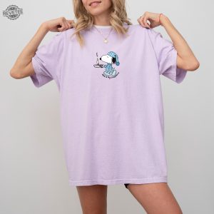 Snoopy Sleepshirt Tee Womens Tshirt Graphic Tshirt Unique Snoopy Sleepshirt Tshirt revetee 3
