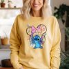 Stitch Sweatshirt Minnie Bow Stitch Hoodie Stitch Watercolor Castle Hoodie Magic Kingdom Sweatshirt Disney Castle Hoodie Unique revetee 1