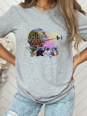 Disney Stitch Wars Characters Shirt Star Wars Stitch Adult Sweatshirt Stitch Head Tee Stitch Lover Hoodie Unique revetee 3