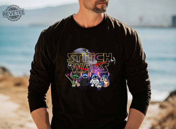 Disney Stitch Wars Characters Shirt Star Wars Stitch Adult Sweatshirt Stitch Head Tee Stitch Lover Hoodie Unique revetee 4