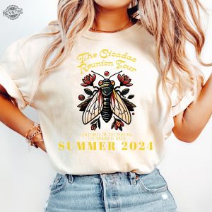 The Cicadas Reunion Tour Shirt Cicada Concert Tour 2024 Shirts Cicadas Invasion 2024 Shirts States Of Cicada Double Brood Shirt Unique revetee 4