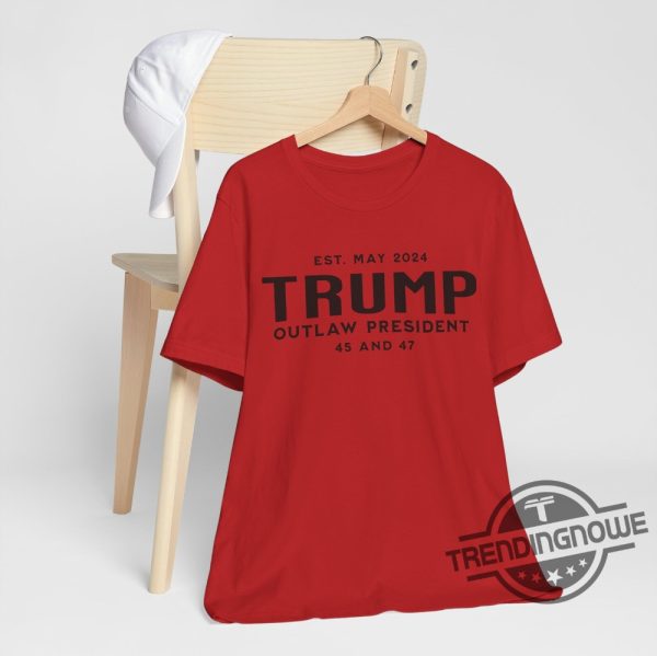 Trump 2024 Outlaw President Shirt Trump Guilty Shirt 34 Counts Shirt Arrest Trump T Shirt Politics Satire Shirt Agent Orange Sweatshirt trendingnowe 3