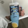 Personalized Blue Fathers Day Tumbler 40Oz Bluey Heeler Best Dad Ever Custom Cup Bluey Dad Stanley Cup Bluey Family Cups revetee 3
