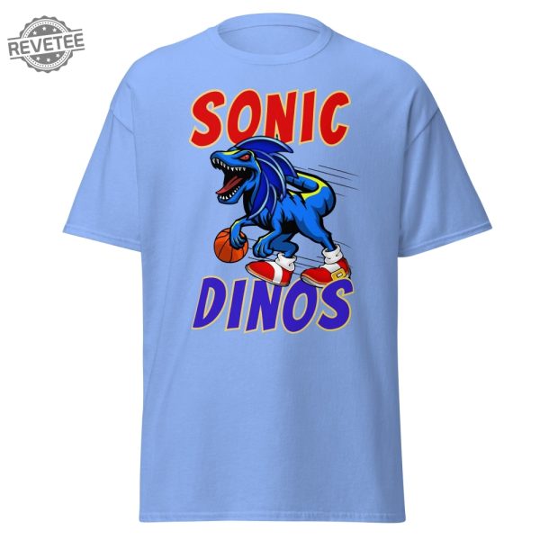Sonic Dinos Basketball Adult Classic Tee Unique Sonic Dinos Basketball Tee Shirt revetee 1
