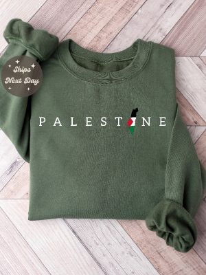 Palestine Sweatshirt Free Palestine Sweater Palestine Flag Crewneck Gaza Unisex College Tee Palestine Gift Unique revetee 2