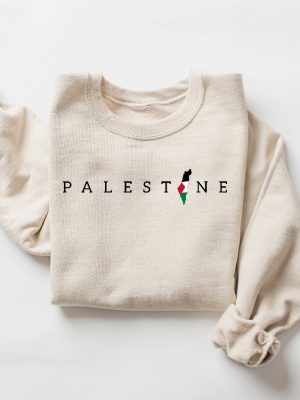 Palestine Sweatshirt Free Palestine Sweater Palestine Flag Crewneck Gaza Unisex College Tee Palestine Gift Unique revetee 3