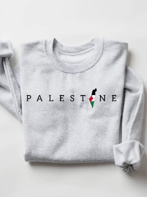 Palestine Sweatshirt Free Palestine Sweater Palestine Flag Crewneck Gaza Unisex College Tee Palestine Gift Unique revetee 4