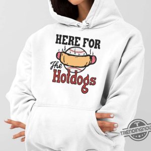 Here For The Hotdogs Baseball Shirt trendingnowe 3