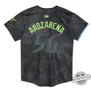 Rays City Connect Jersey 2024 Tampa Bay Rays Randy Arozarena Nike Charcoal 2024 City Connect Jersey trendingnowe 3