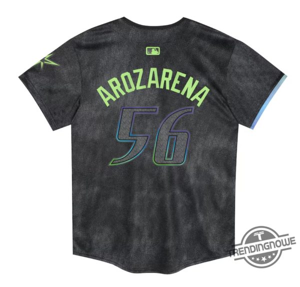 Rays City Connect Jersey 2024 Tampa Bay Rays Randy Arozarena Nike Charcoal 2024 City Connect Jersey trendingnowe 3