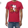Peanuts Snoopy Woodstock Riding Bike Shirt Anniversary Shirt Happy Monday Snoopy Snoopy Thank You Snoopy Summer Images Unique revetee 1