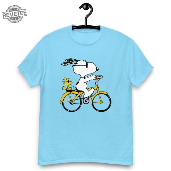 Peanuts Snoopy Woodstock Riding Bike Shirt Anniversary Shirt Happy Monday Snoopy Snoopy Thank You Snoopy Summer Images Unique revetee 10