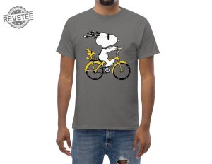 Peanuts Snoopy Woodstock Riding Bike Shirt Anniversary Shirt Happy Monday Snoopy Snoopy Thank You Snoopy Summer Images Unique revetee 2