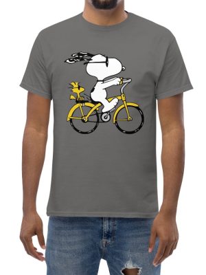 Peanuts Snoopy Woodstock Riding Bike Shirt Anniversary Shirt Happy Monday Snoopy Snoopy Thank You Snoopy Summer Images Unique revetee 2