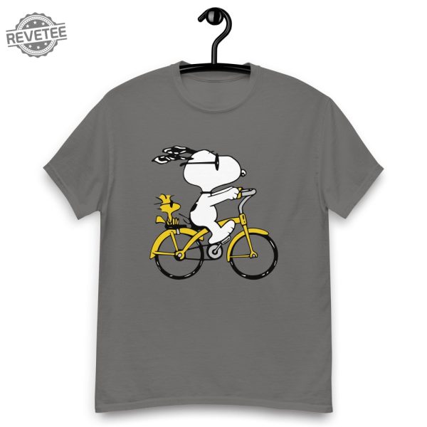 Peanuts Snoopy Woodstock Riding Bike Shirt Anniversary Shirt Happy Monday Snoopy Snoopy Thank You Snoopy Summer Images Unique revetee 3