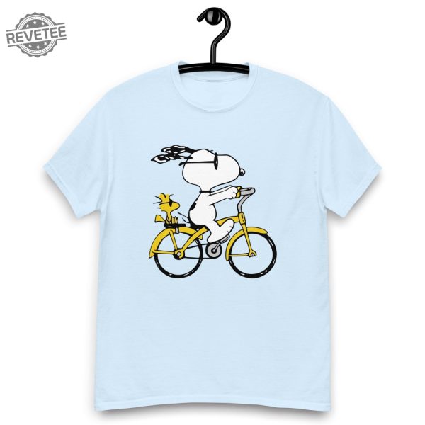 Peanuts Snoopy Woodstock Riding Bike Shirt Anniversary Shirt Happy Monday Snoopy Snoopy Thank You Snoopy Summer Images Unique revetee 4