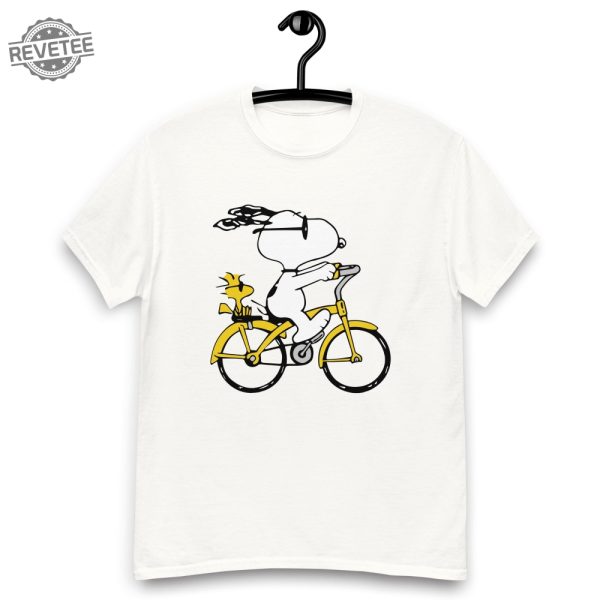Peanuts Snoopy Woodstock Riding Bike Shirt Anniversary Shirt Happy Monday Snoopy Snoopy Thank You Snoopy Summer Images Unique revetee 6