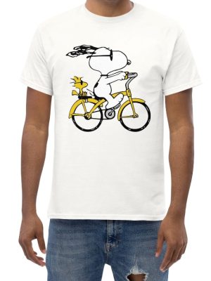 Peanuts Snoopy Woodstock Riding Bike Shirt Anniversary Shirt Happy Monday Snoopy Snoopy Thank You Snoopy Summer Images Unique revetee 7