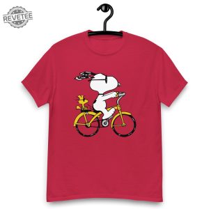 Peanuts Snoopy Woodstock Riding Bike Shirt Anniversary Shirt Happy Monday Snoopy Snoopy Thank You Snoopy Summer Images Unique revetee 8