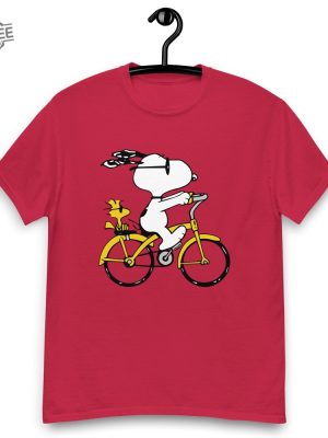 Peanuts Snoopy Woodstock Riding Bike Shirt Anniversary Shirt Happy Monday Snoopy Snoopy Thank You Snoopy Summer Images Unique revetee 8