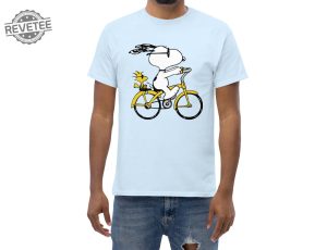 Peanuts Snoopy Woodstock Riding Bike Shirt Anniversary Shirt Happy Monday Snoopy Snoopy Thank You Snoopy Summer Images Unique revetee 9