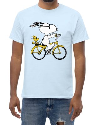 Peanuts Snoopy Woodstock Riding Bike Shirt Anniversary Shirt Happy Monday Snoopy Snoopy Thank You Snoopy Summer Images Unique revetee 9