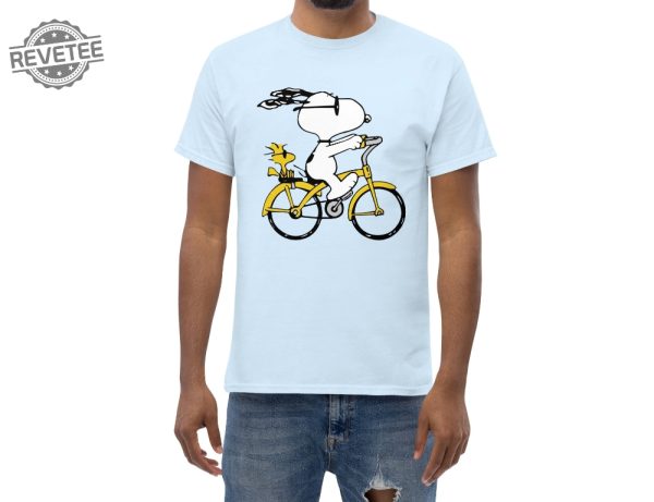 Peanuts Snoopy Woodstock Riding Bike Shirt Anniversary Shirt Happy Monday Snoopy Snoopy Thank You Snoopy Summer Images Unique revetee 9